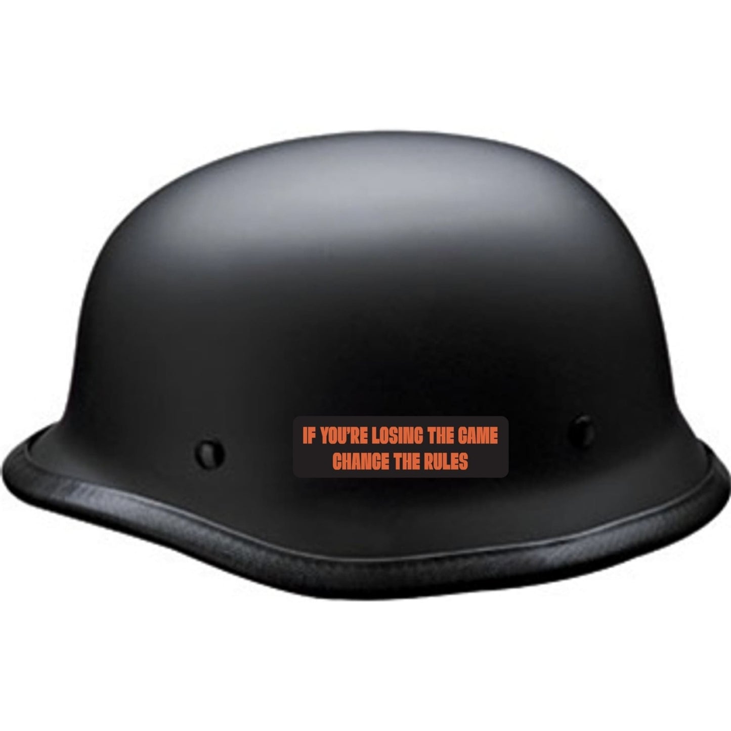 If you're losing the game change the rules vinyl motorcycle helmet sticker on a helmet - funny biker decal