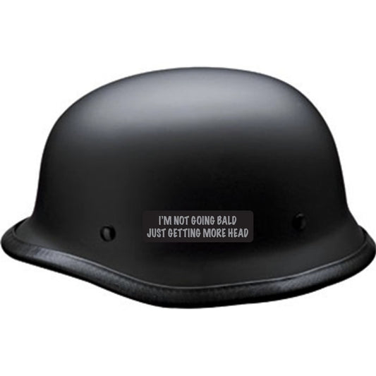 I'm not going bald just getting more head vinyl motorcycle helmet sticker on a helmet - funny biker decal