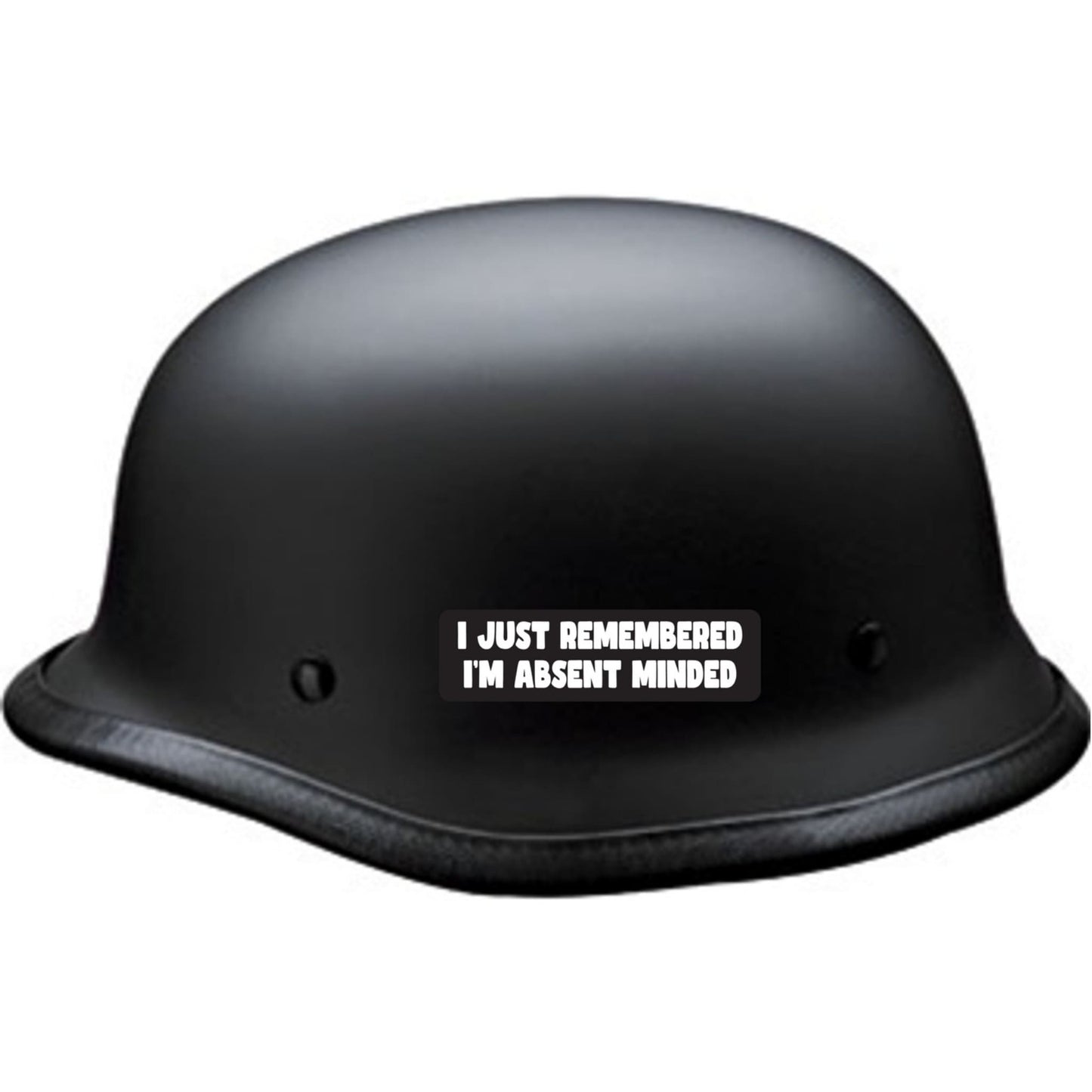I just remembered I'm absent minded vinyl motorcycle helmet sticker - funny biker decal