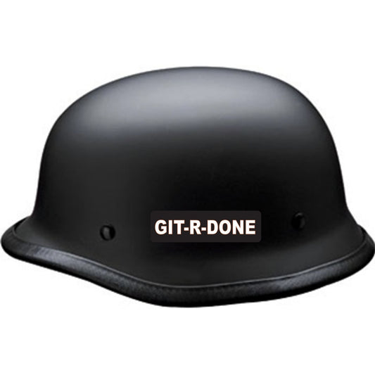 Git r done vinyl motorcycle helmet sticker on a helmet - biker decal
