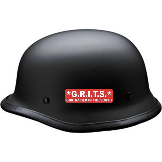 GRITS girl raised in the south vinyl motorcycle helmet sticker on a helmet - southern biker decal