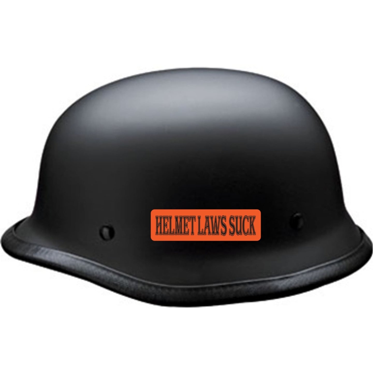 Helmet laws suck vinyl motorcycle helmet sticker on a helmet - biker decal