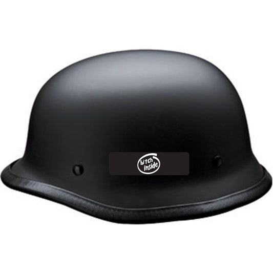 Bitch inside vinyl motorcycle helmet sticker on a helmet - bold biker decal
