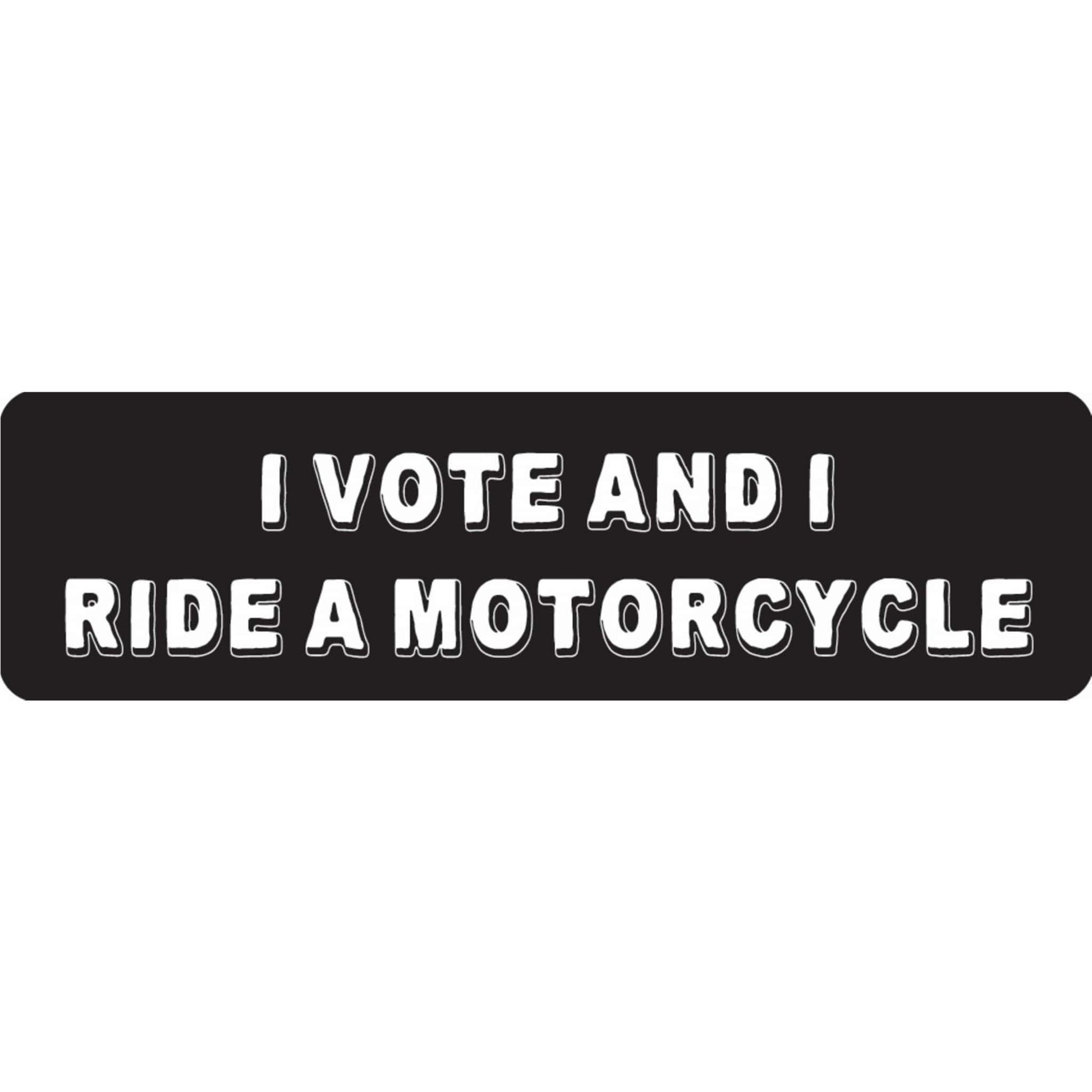I vote and I ride a motorcycle vinyl motorcycle helmet sticker - biker decal
