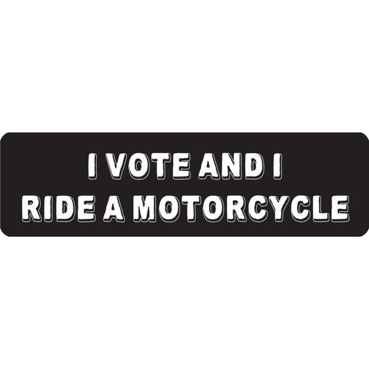 I vote and I ride a motorcycle vinyl motorcycle helmet sticker - biker decal
