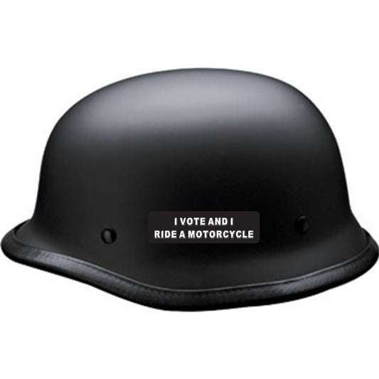 i vote and i ride motorcycle helmet sticker on a helmet