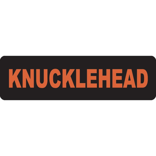 Knucklehead vinyl motorcycle helmet sticker - biker decal