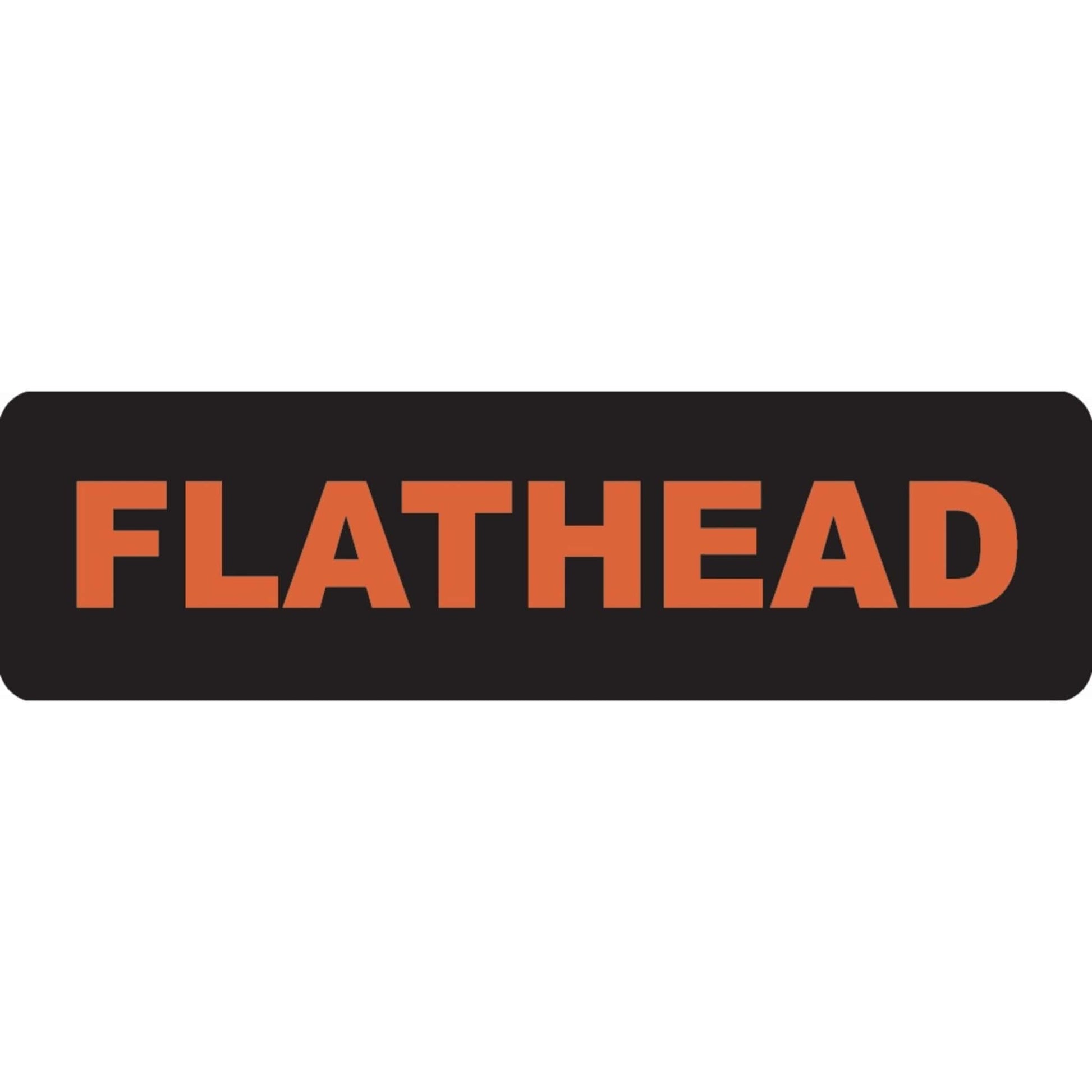 Flathead vinyl motorcycle helmet sticker - biker decal