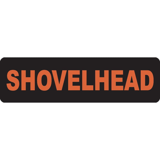 Shovelhead vinyl motorcycle helmet sticker - vintage Harley biker decal