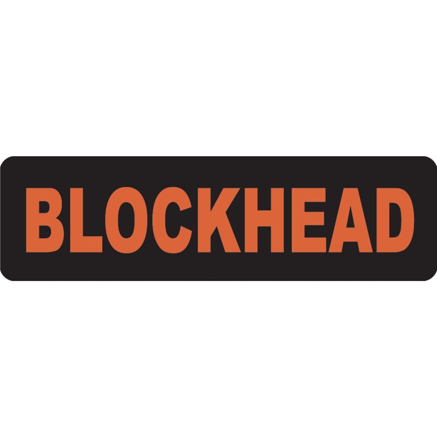 Blockhead vinyl motorcycle helmet sticker - biker decal