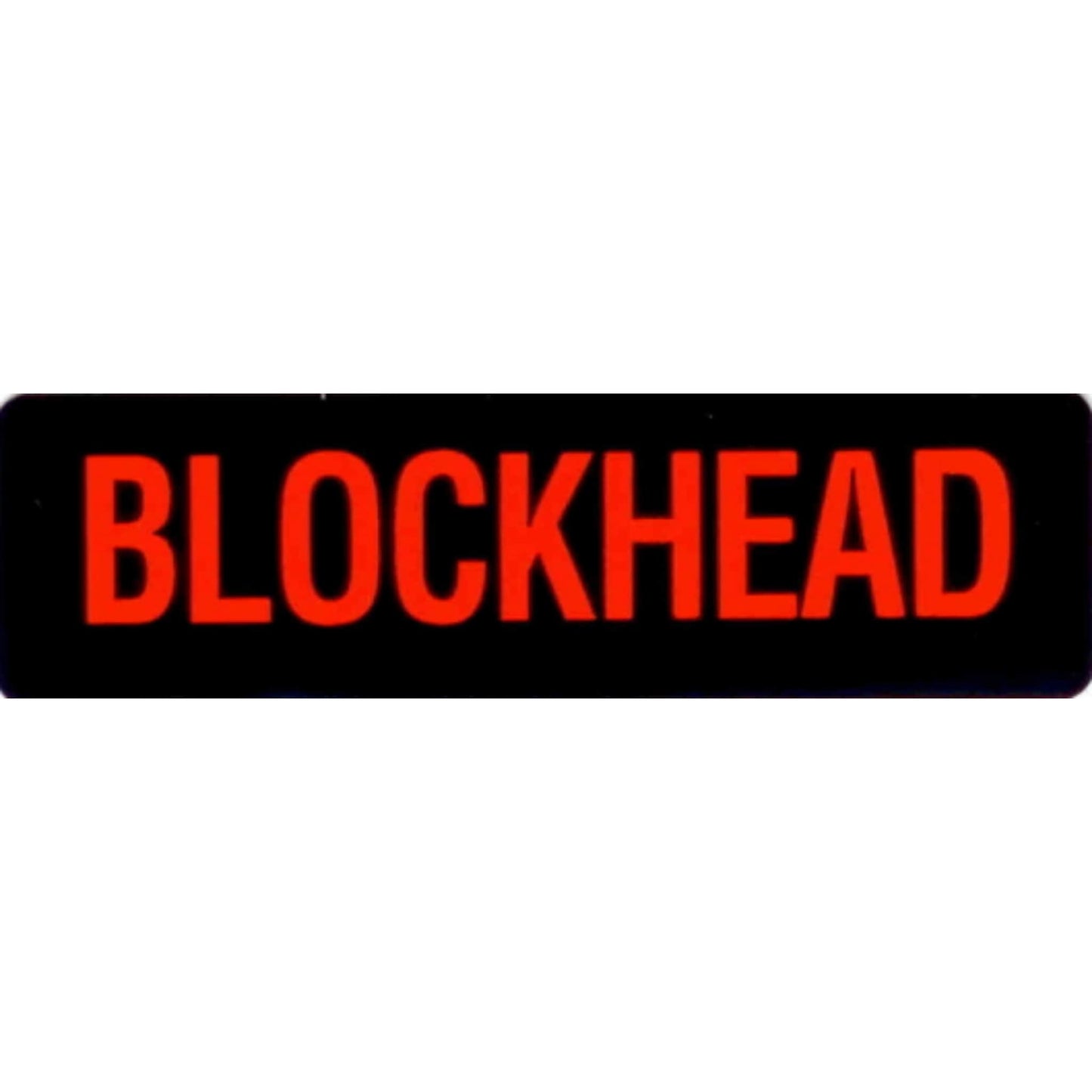 Blockhead vinyl motorcycle helmet stickers - biker decal