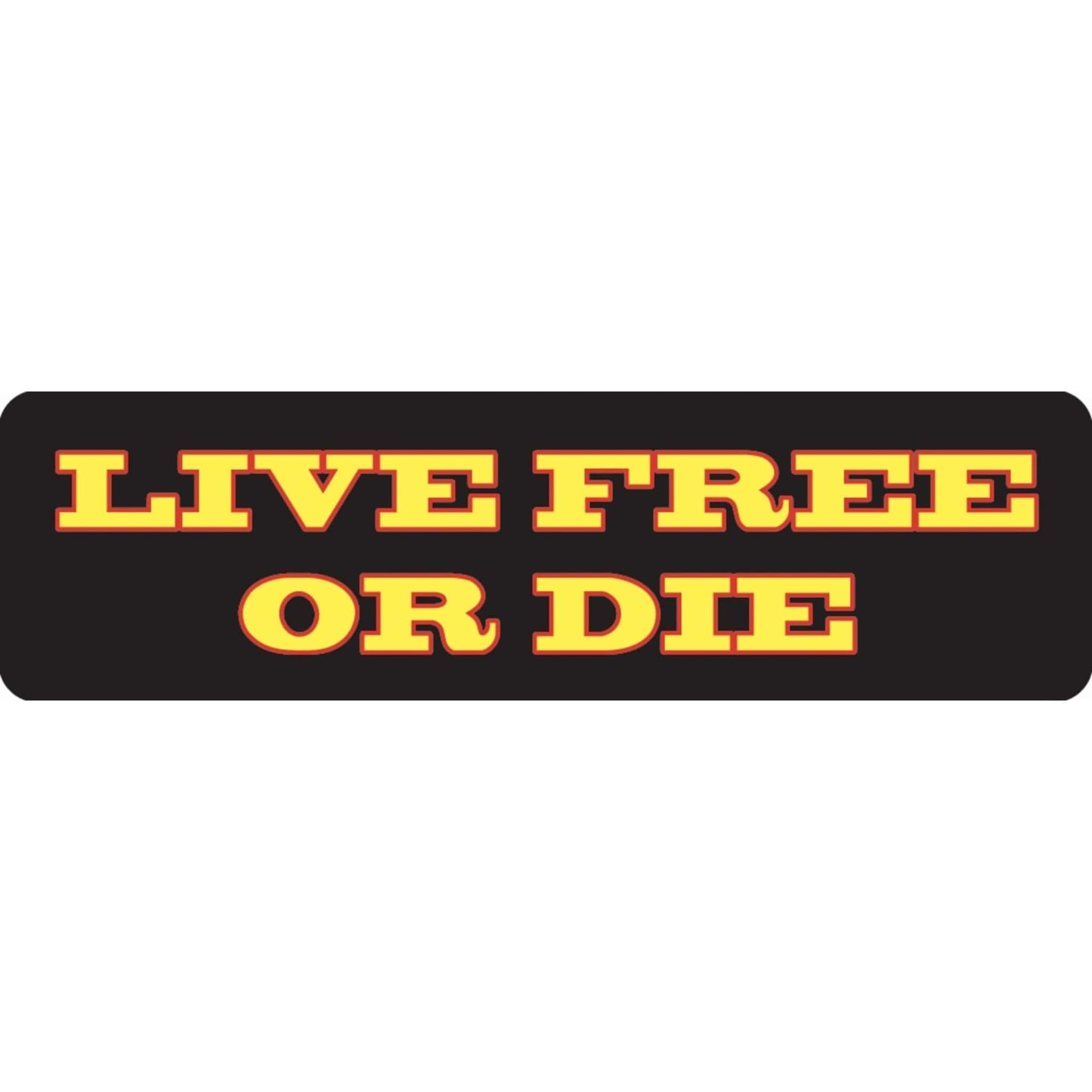 Live free or die vinyl motorcycle helmet sticker - biker decal