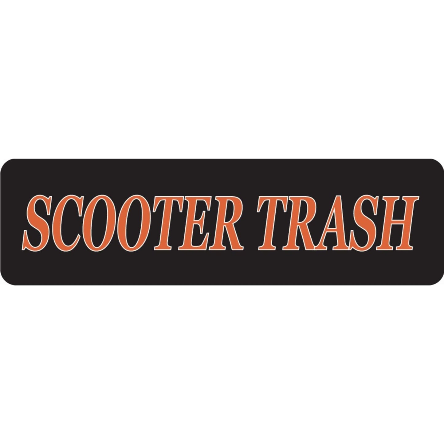 Scooter trash vinyl motorcycle helmet sticker - biker decal