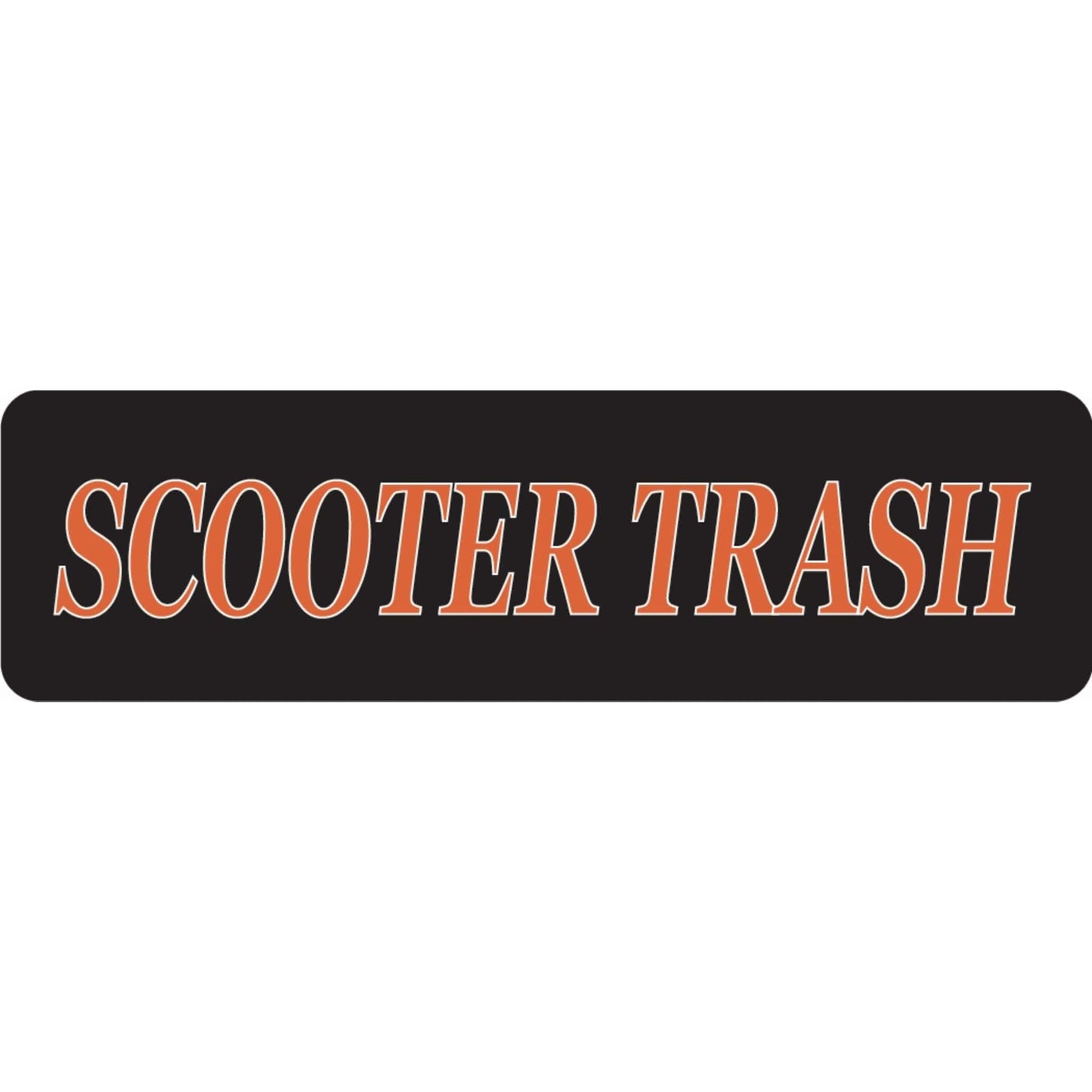 Scooter trash vinyl motorcycle helmet sticker - biker decal