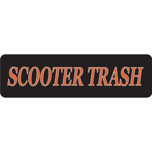 Scooter trash vinyl motorcycle helmet sticker - biker decal