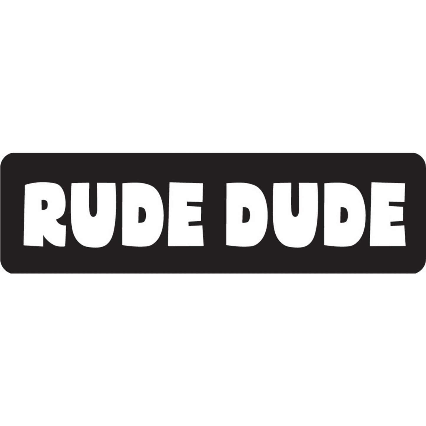 Rude dude vinyl motorcycle helmet sticker - biker decal