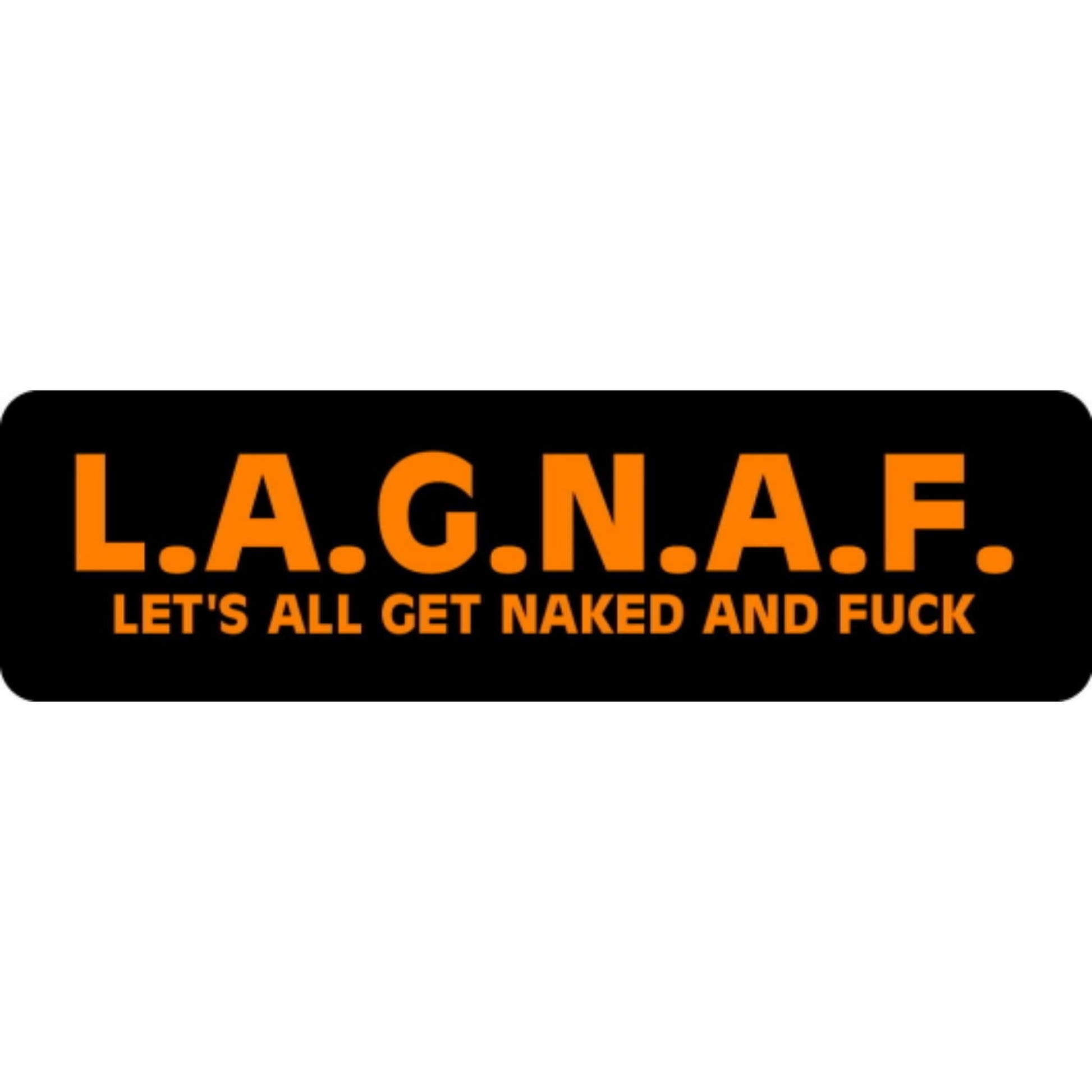 LAGNAF let's all get naked and fuck vinyl motorcycle helmet stickers - funny biker decal