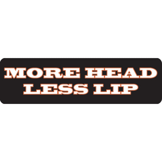More head less lip vinyl motorcycle helmet sticker - funny biker decal