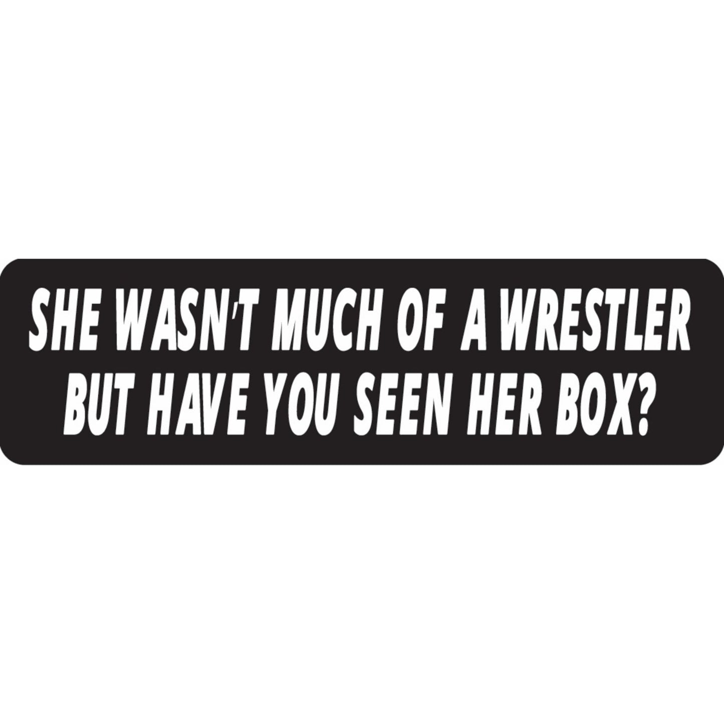 She wasn't much of a wrestler but have you seen her box vinyl motorcycle helmet sticker - funny biker decal