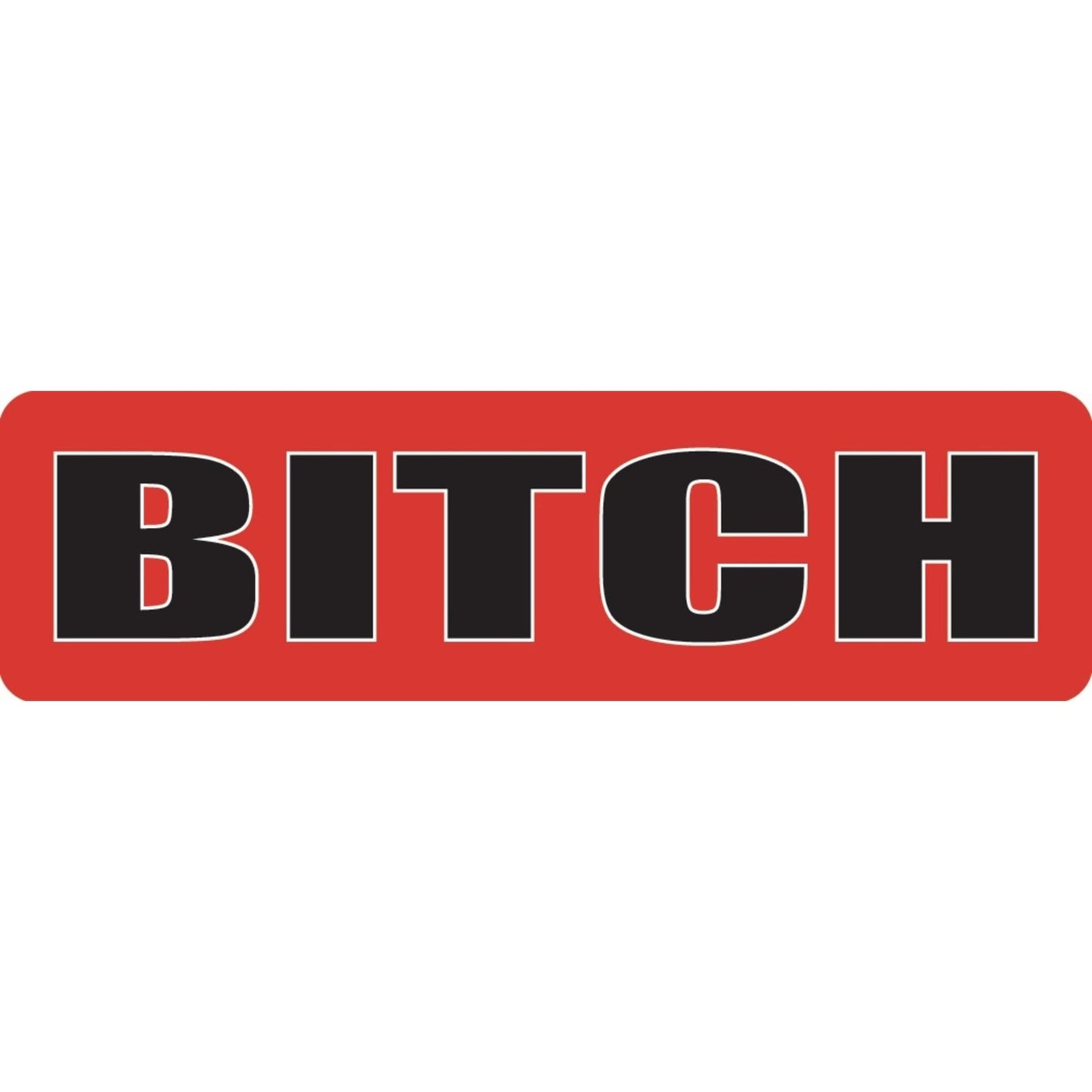 Bitch vinyl motorcycle helmet sticker - biker decal