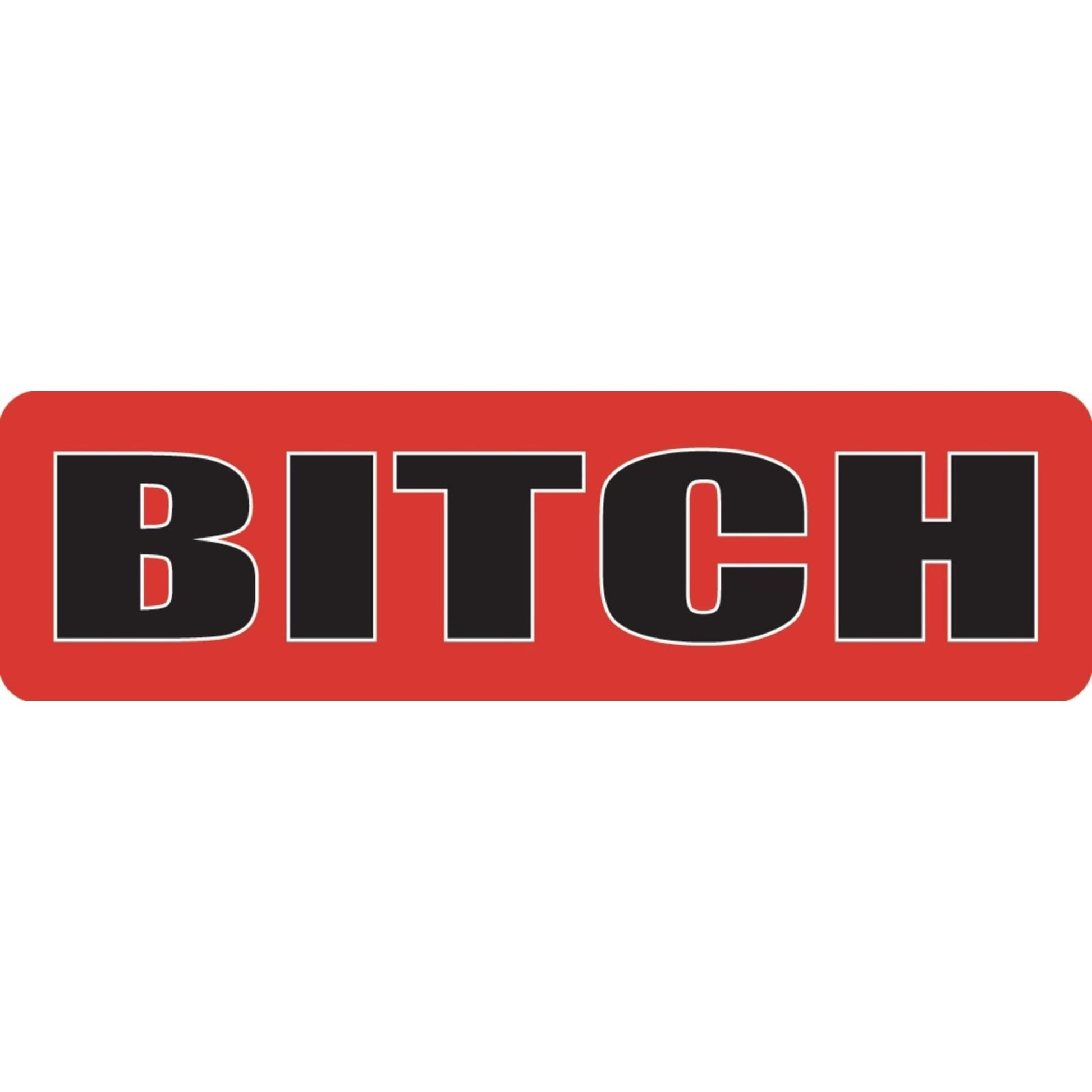 Bitch vinyl motorcycle helmet sticker - biker decal