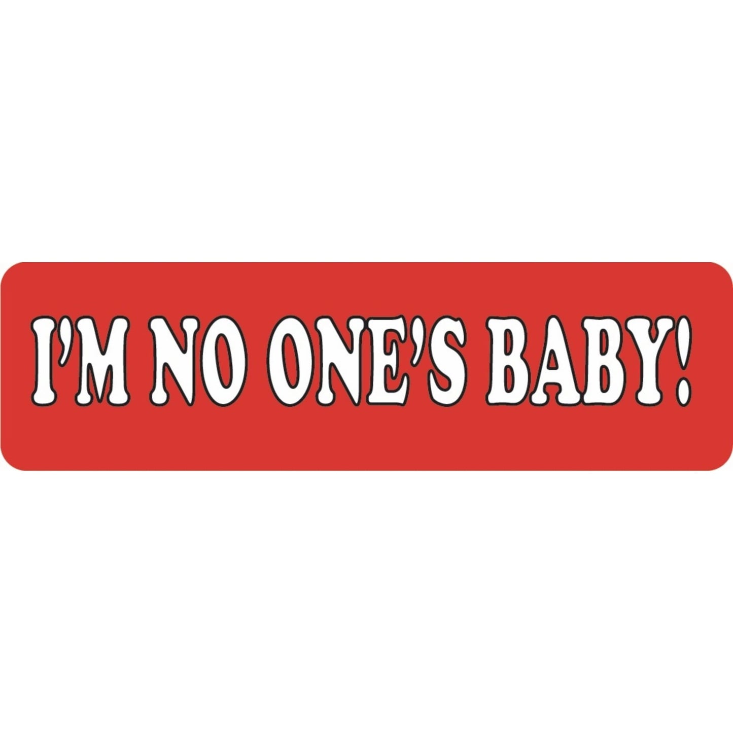 I'm no ones baby vinyl motorcycle helmet sticker - biker decal