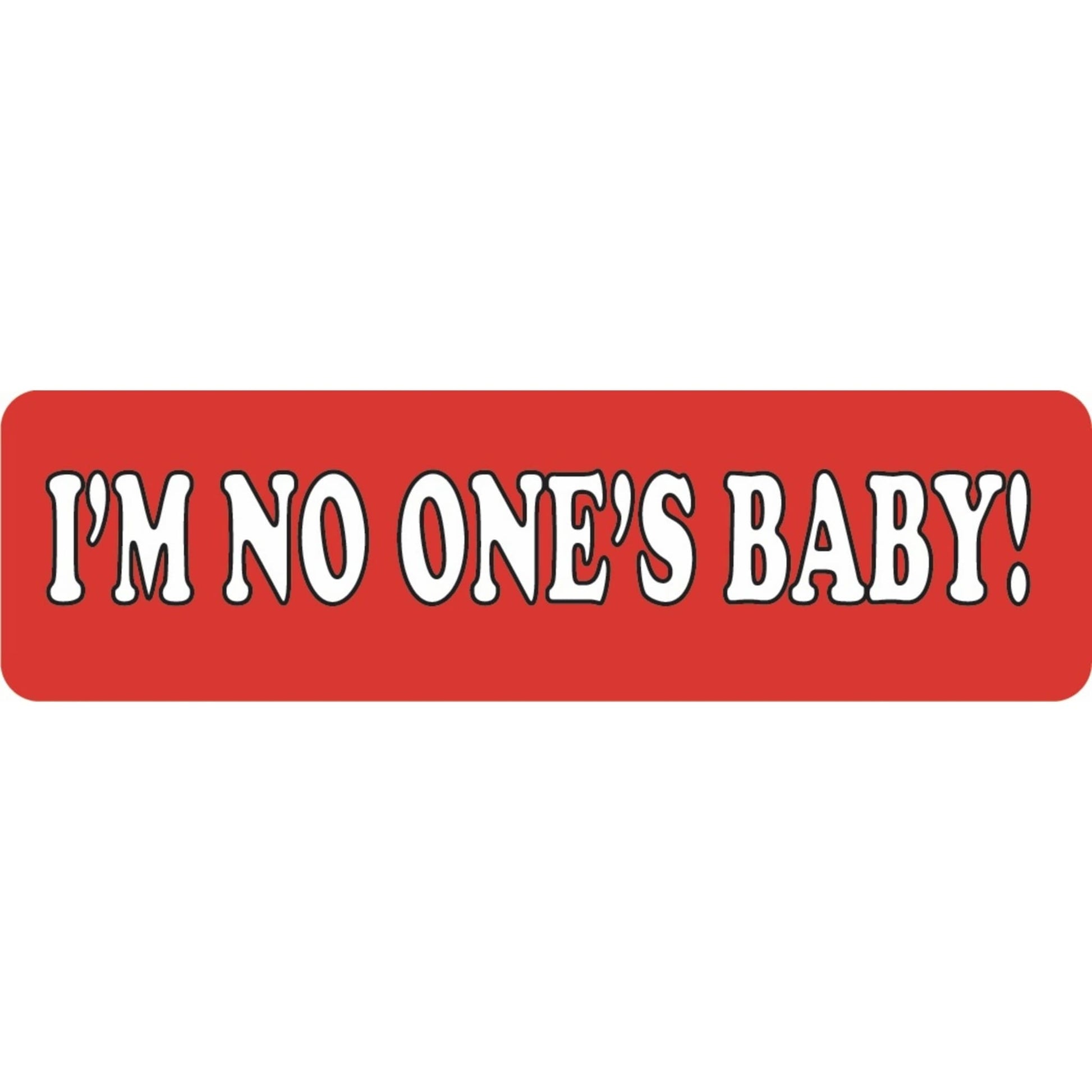 I'm no ones baby vinyl motorcycle helmet sticker - biker decal