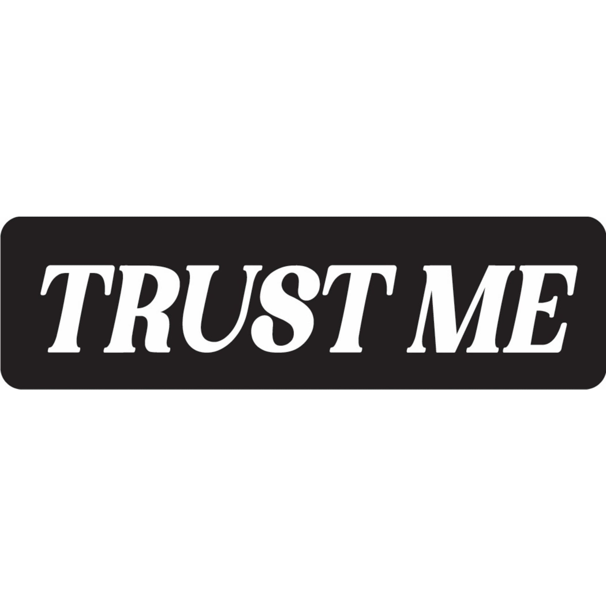 Trust me vinyl motorcycle helmet sticker - biker decal