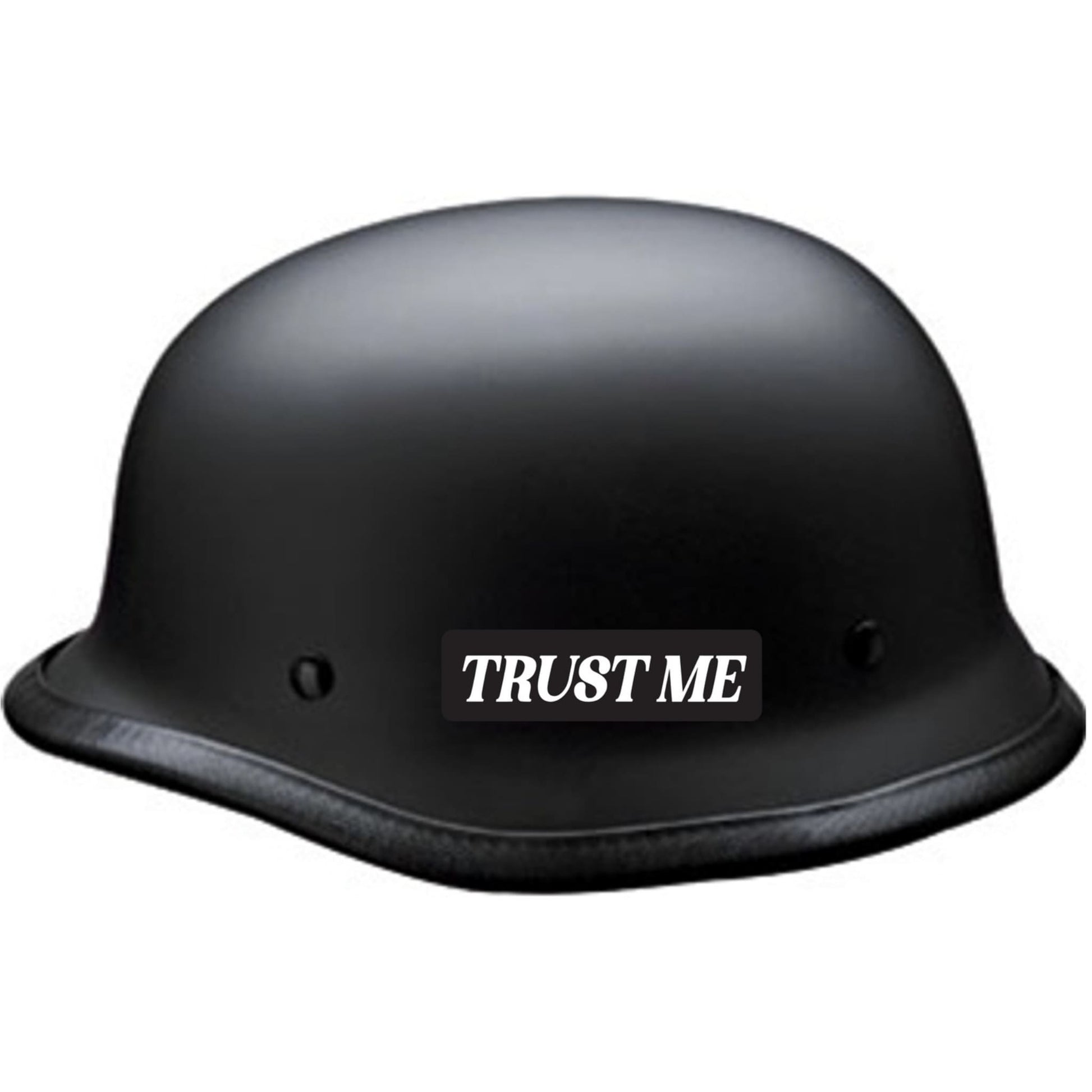 Trust me vinyl motorcycle helmet sticker on a helmet - biker decal