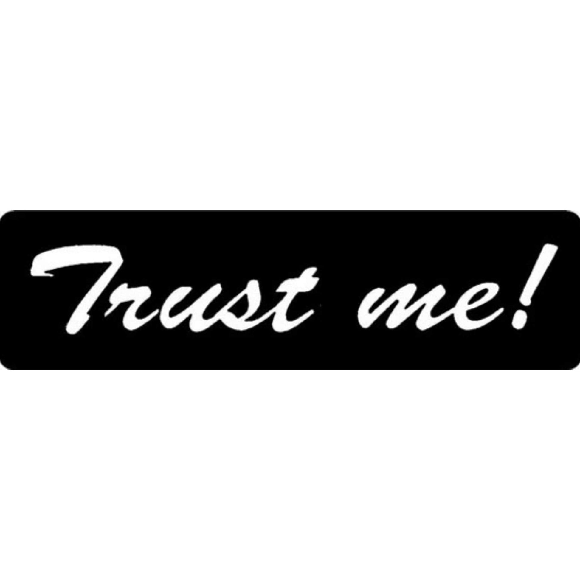 Trust me vinyl motorcycle helmet stickers - biker decal