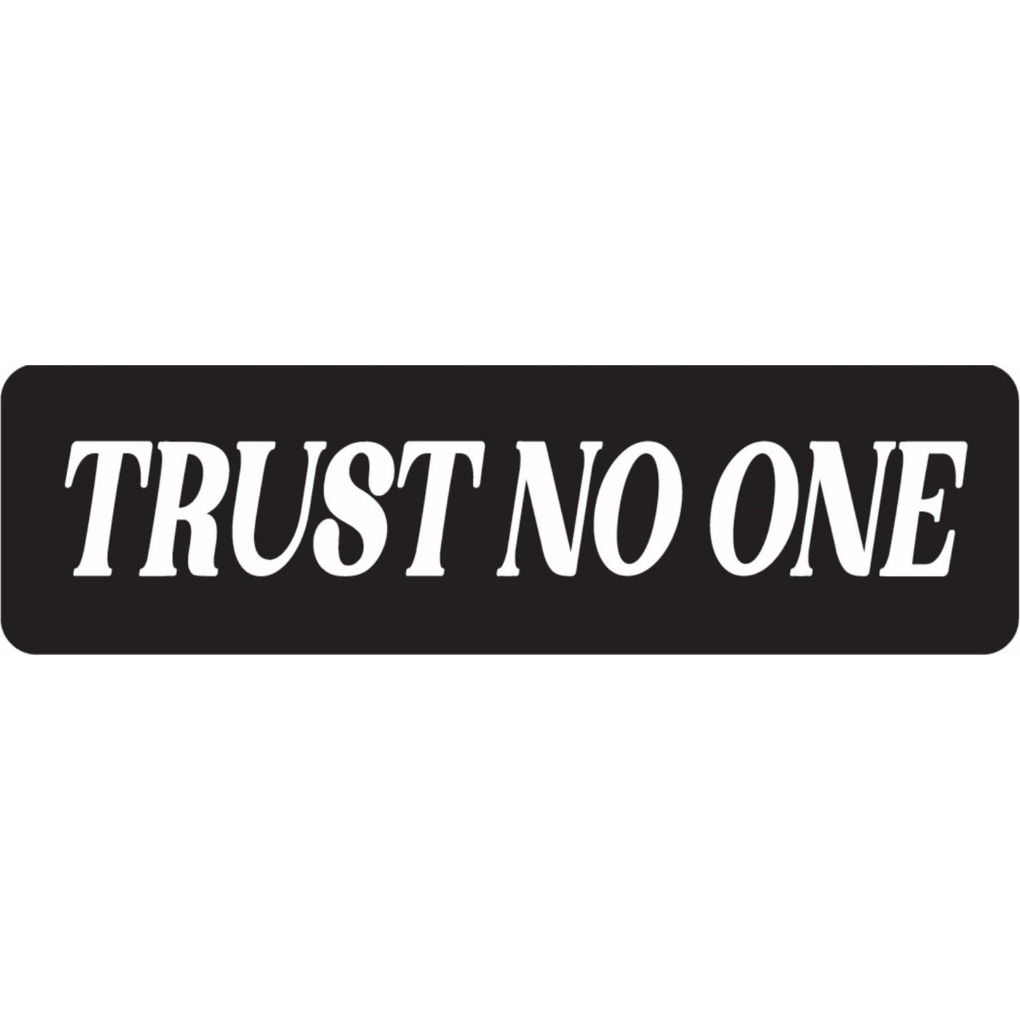 Trust no one vinyl motorcycle helmet sticker - biker decal