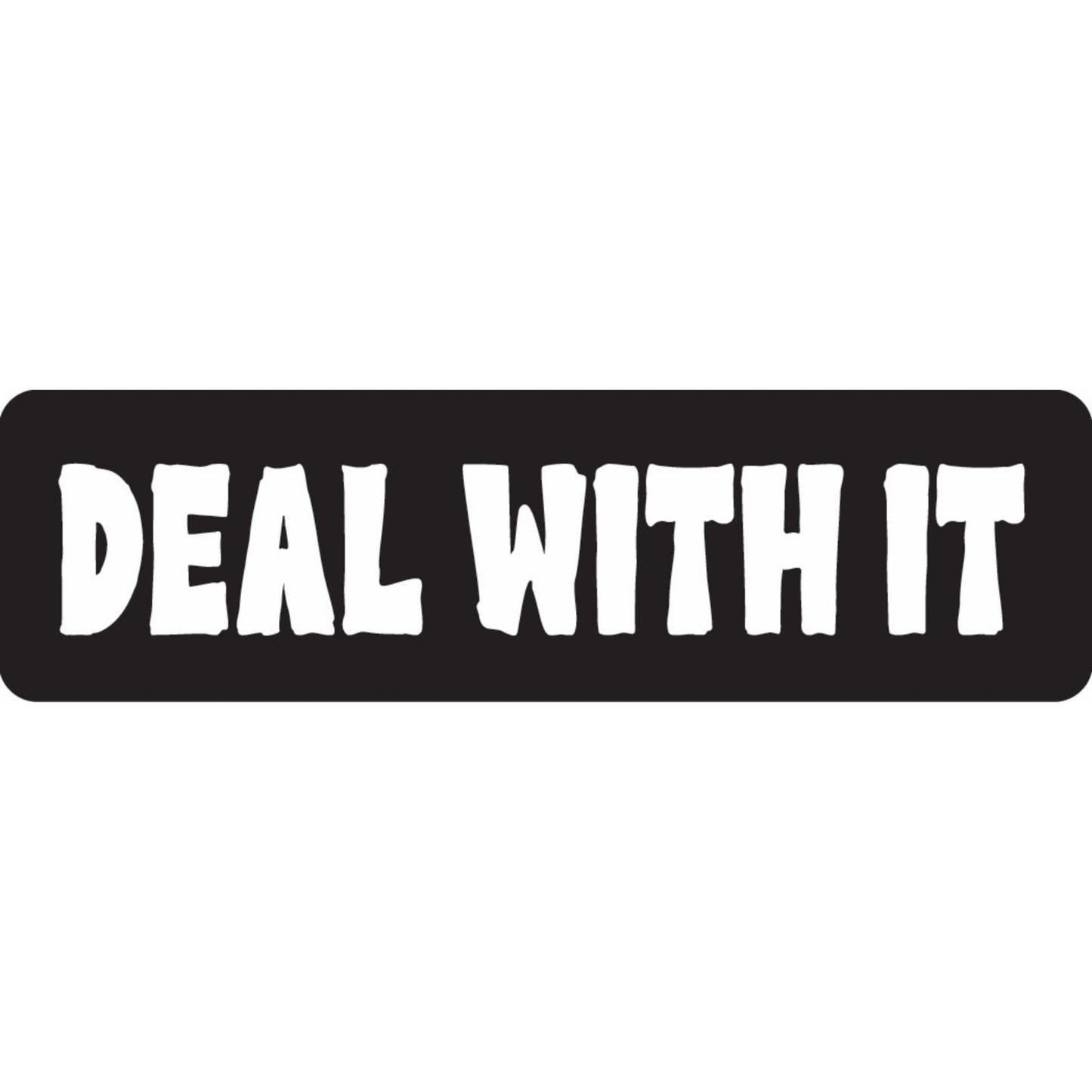 Deal with it vinyl motorcycle helmet sticker - biker decal