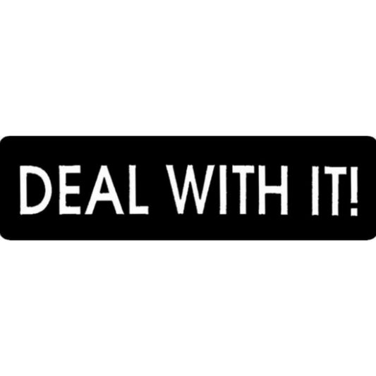 Deal with it vinyl motorcycle helmet stickers - biker decal