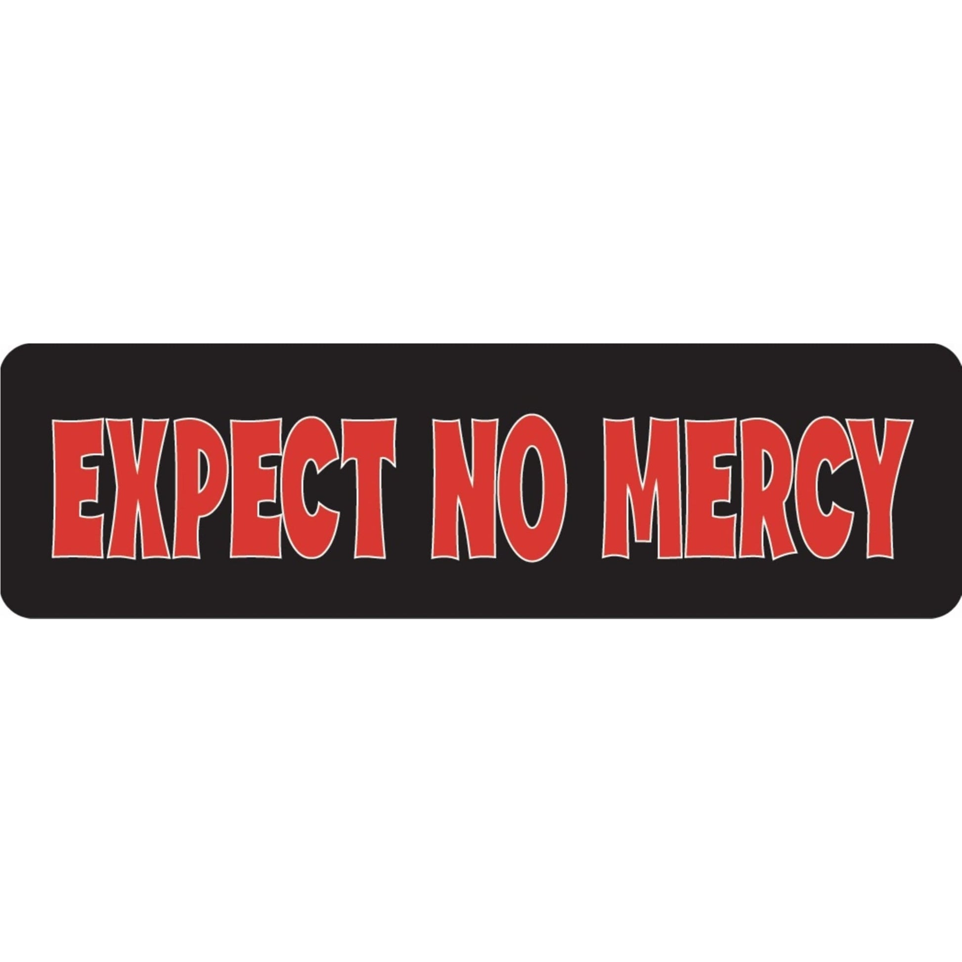 Expect no mercy vinyl motorcycle helmet sticker - biker decal