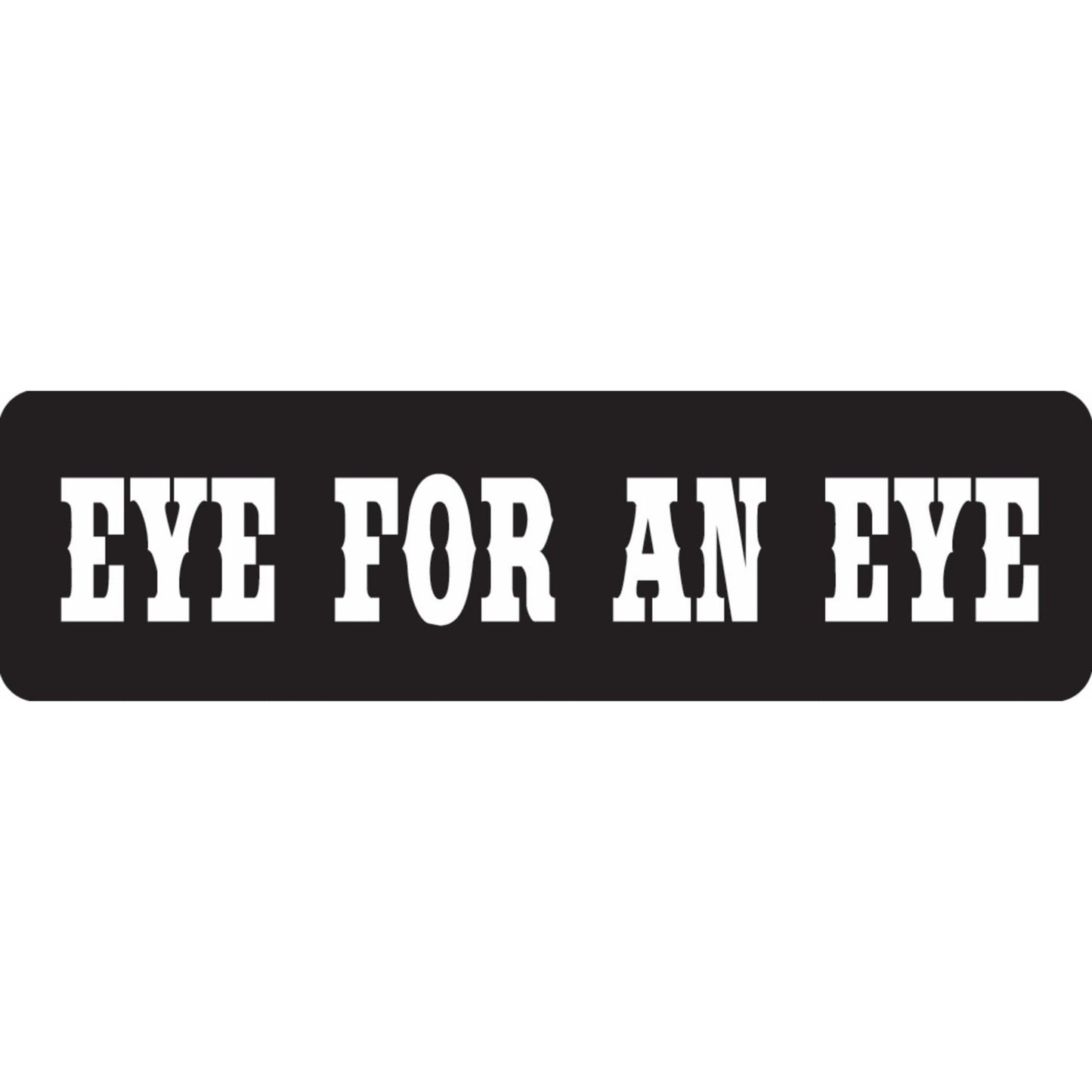 Eye for an eye vinyl motorcycle helmet sticker - biker decal