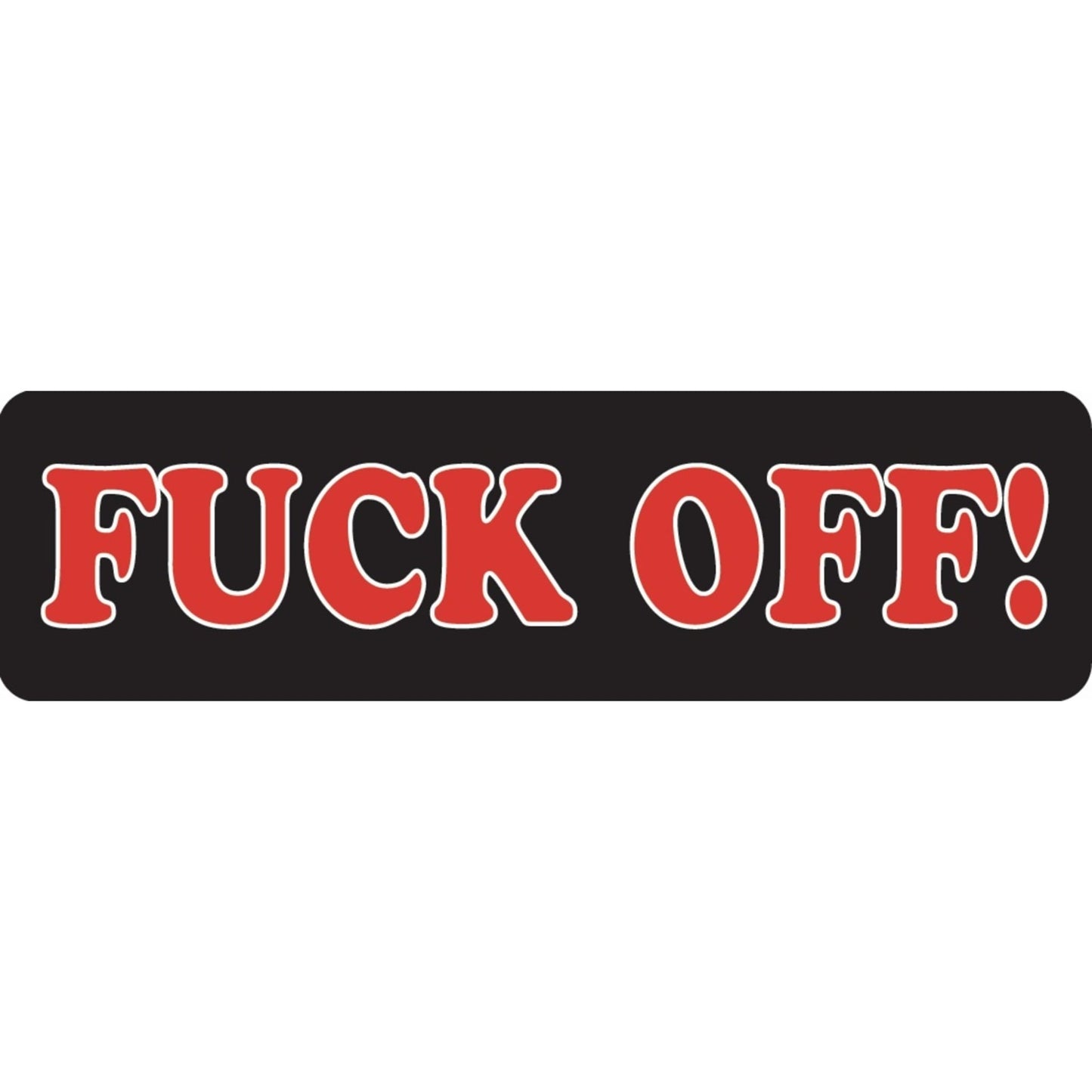 Fuck off vinyl motorcycle helmet sticker - bold biker decal