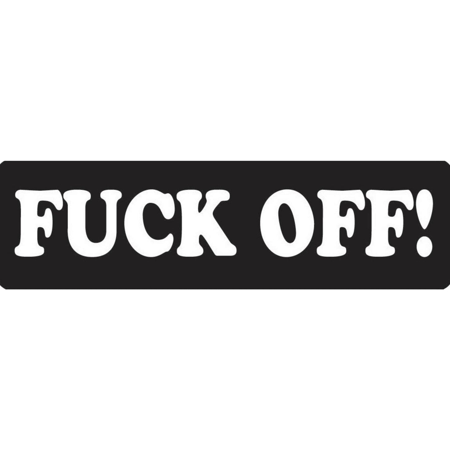 Fuck off vinyl motorcycle helmet stickers - bold biker decal