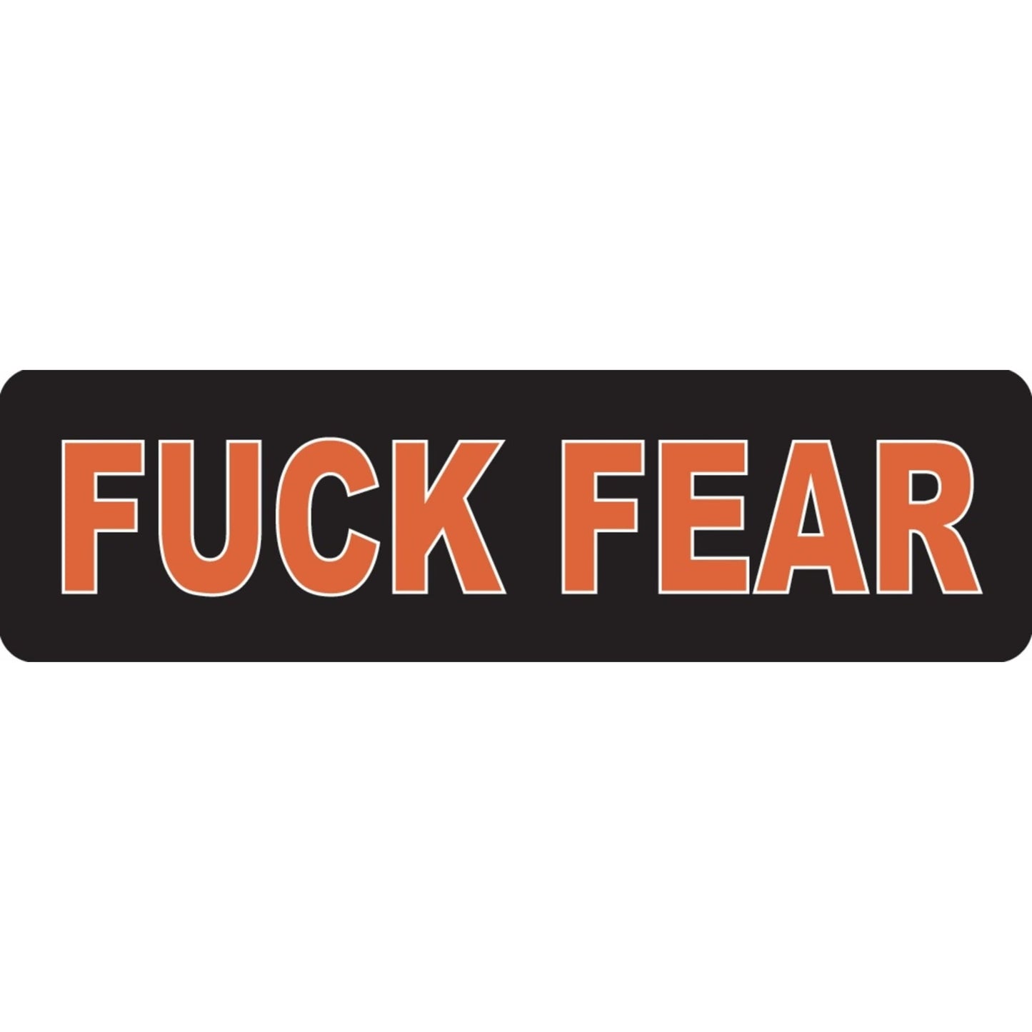 Fuck fear vinyl motorcycle helmet sticker - bold biker decal