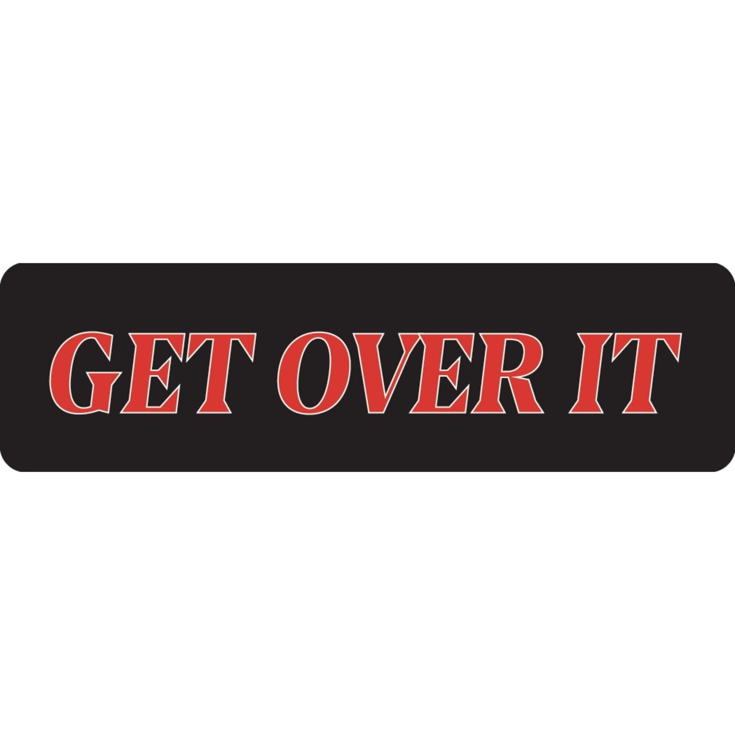 Get over it vinyl motorcycle helmet sticker - biker decal