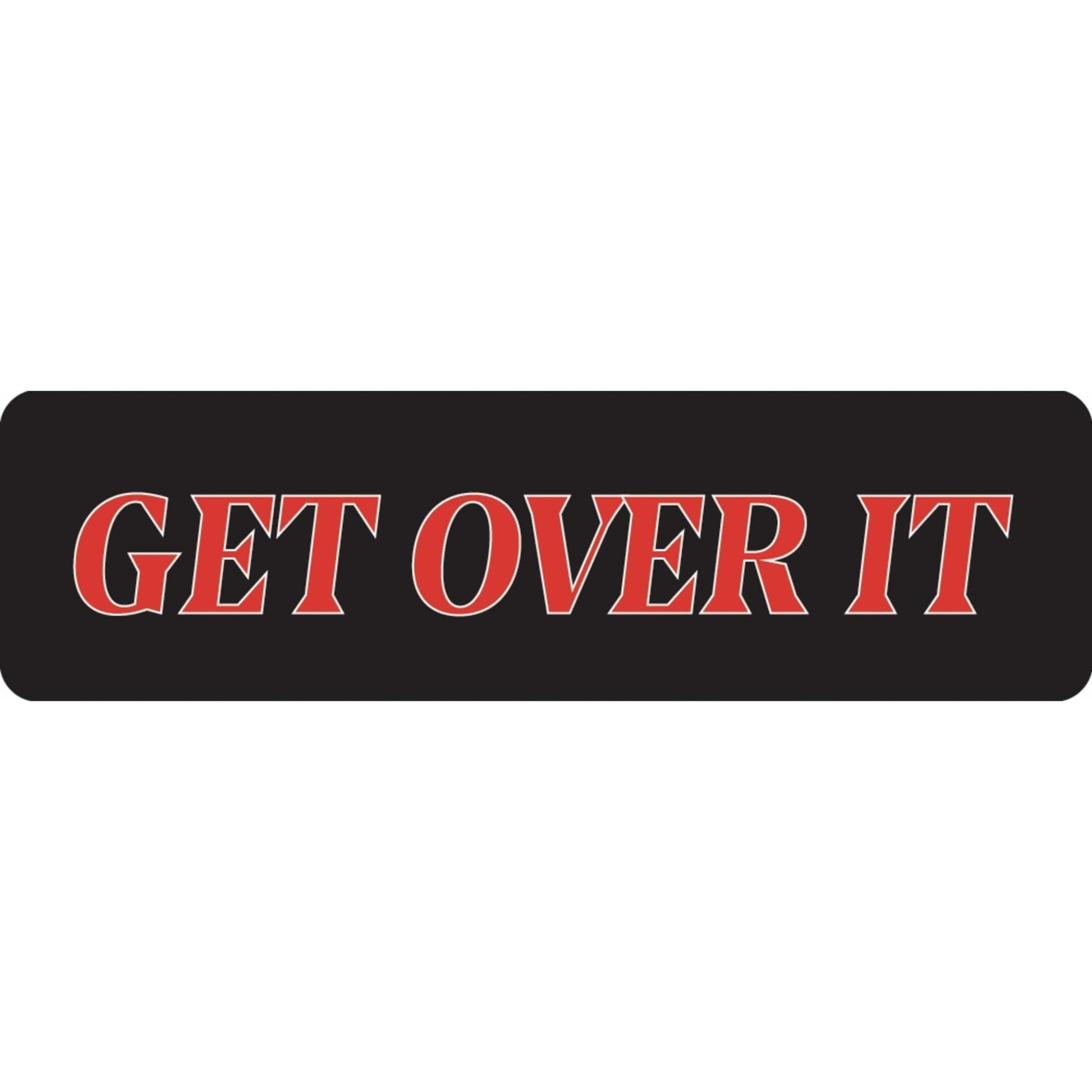 Get over it vinyl motorcycle helmet sticker - biker decal