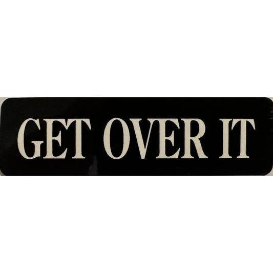 Get over it vinyl motorcycle helmet stickers - biker decal