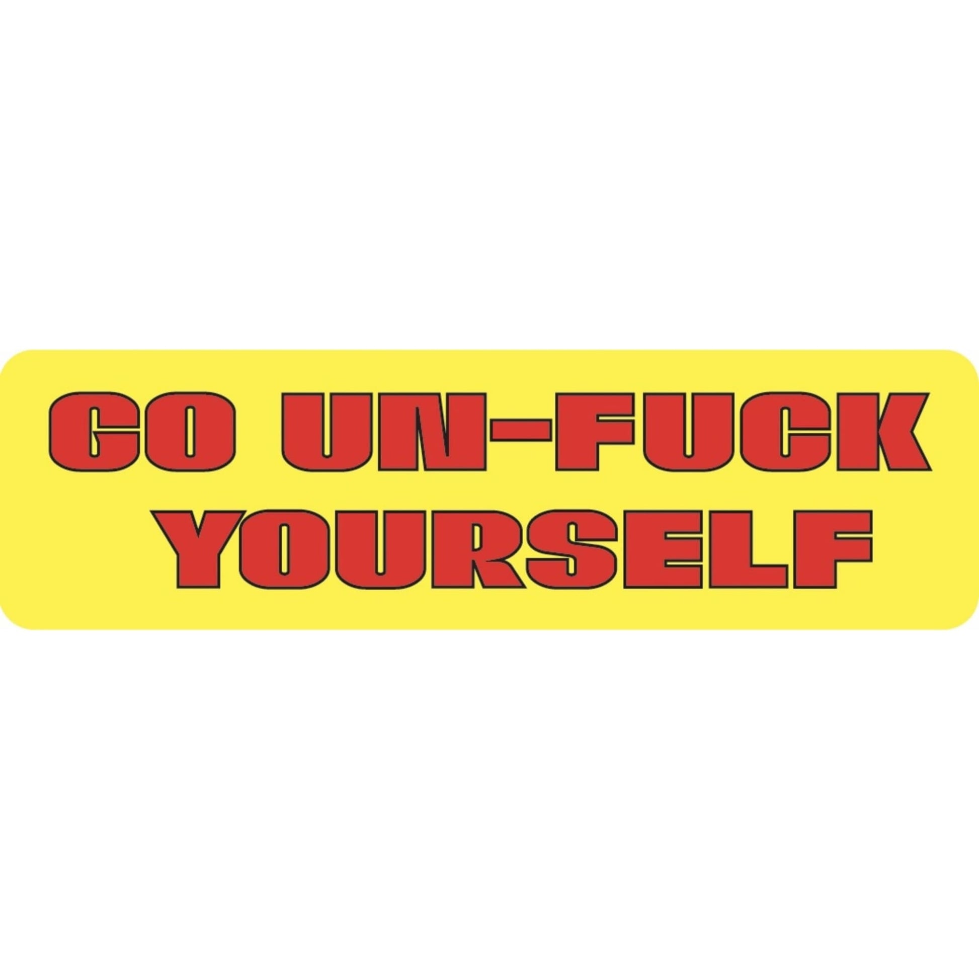 Go un-fuck yourself vinyl motorcycle helmet sticker - bold biker decal