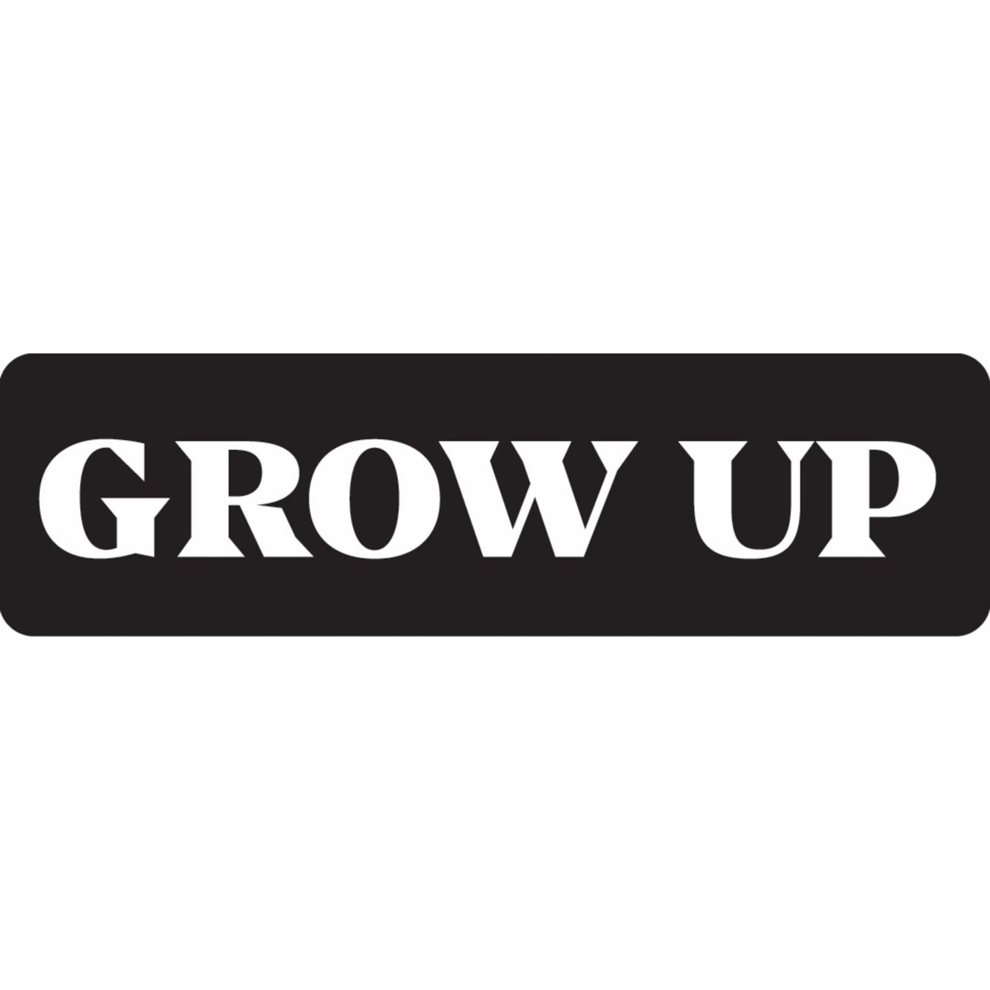Grow up vinyl motorcycle helmet sticker - biker decal