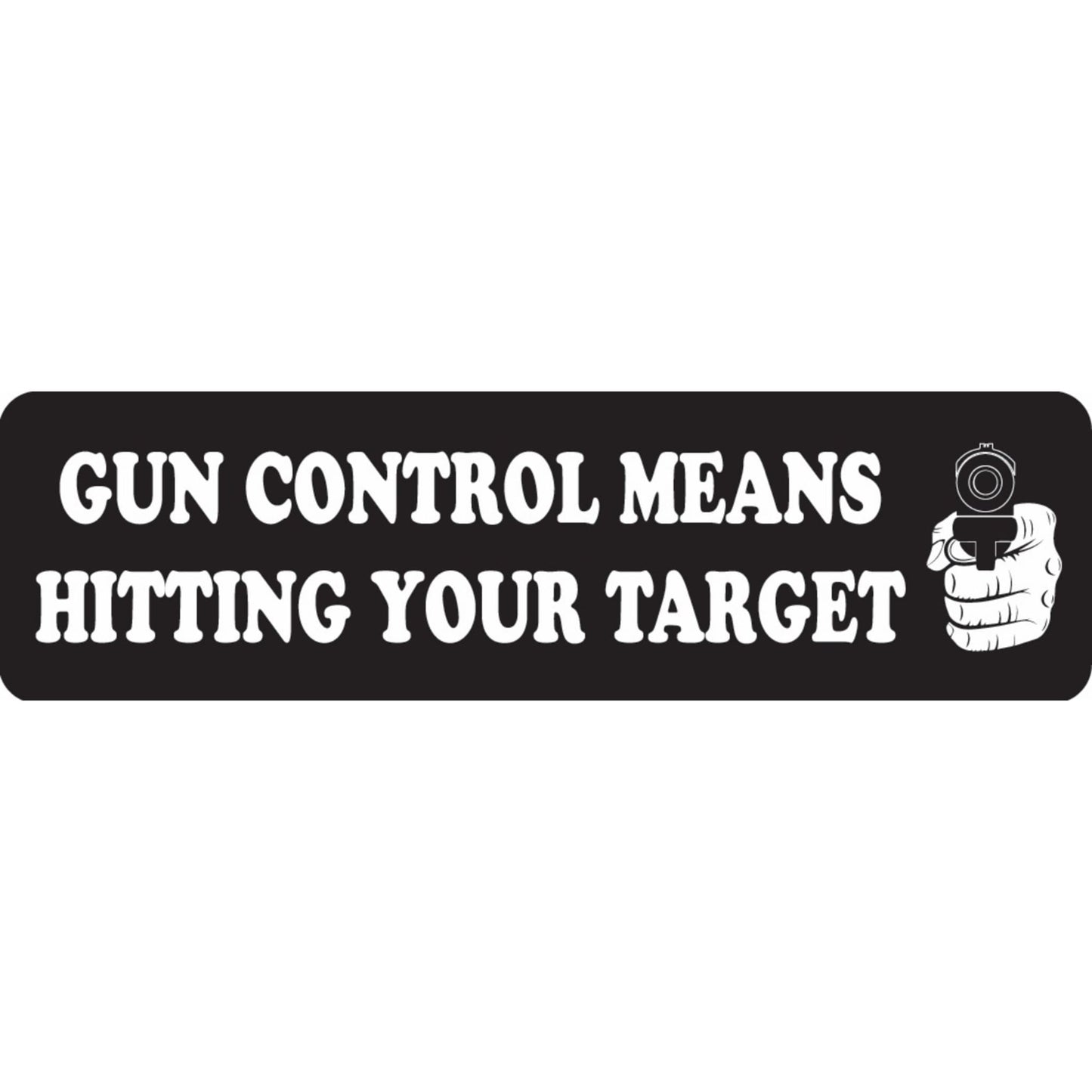 Gun control means hitting your target vinyl motorcycle helmet sticker - biker decal