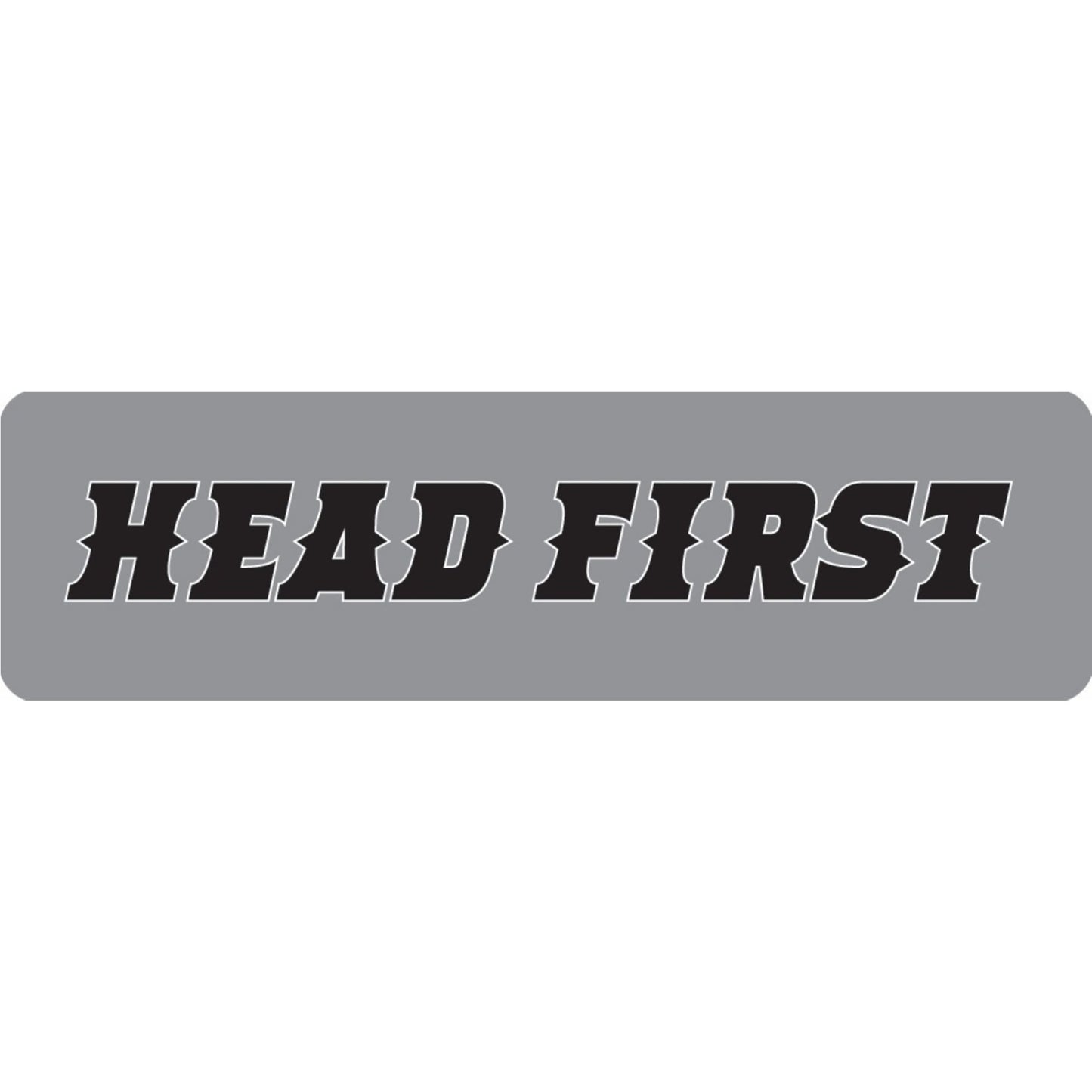 Head first vinyl motorcycle helmet sticker - biker decal