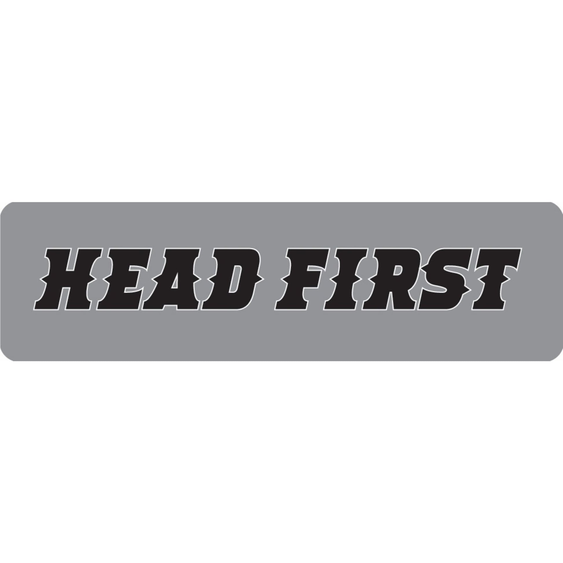 Head first vinyl motorcycle helmet sticker - biker decal