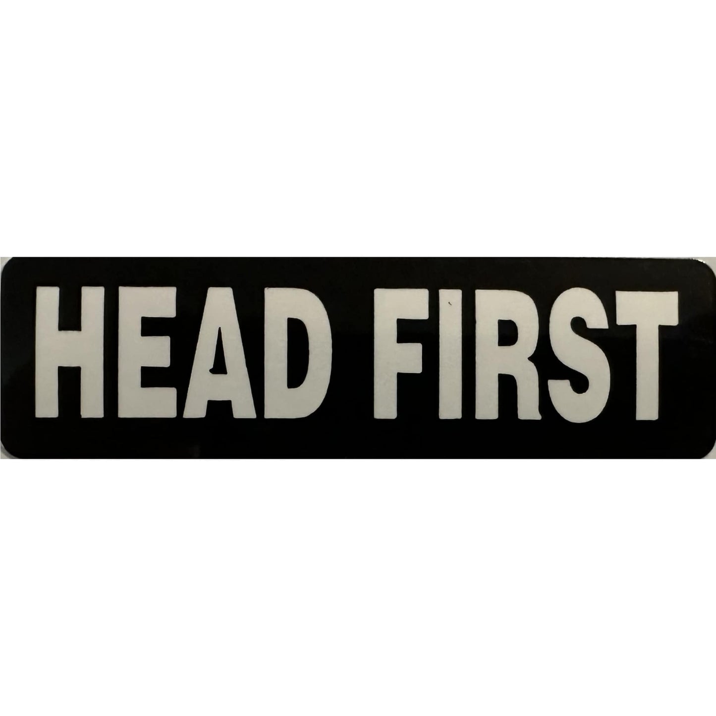Head first vinyl motorcycle helmet stickers - biker decal