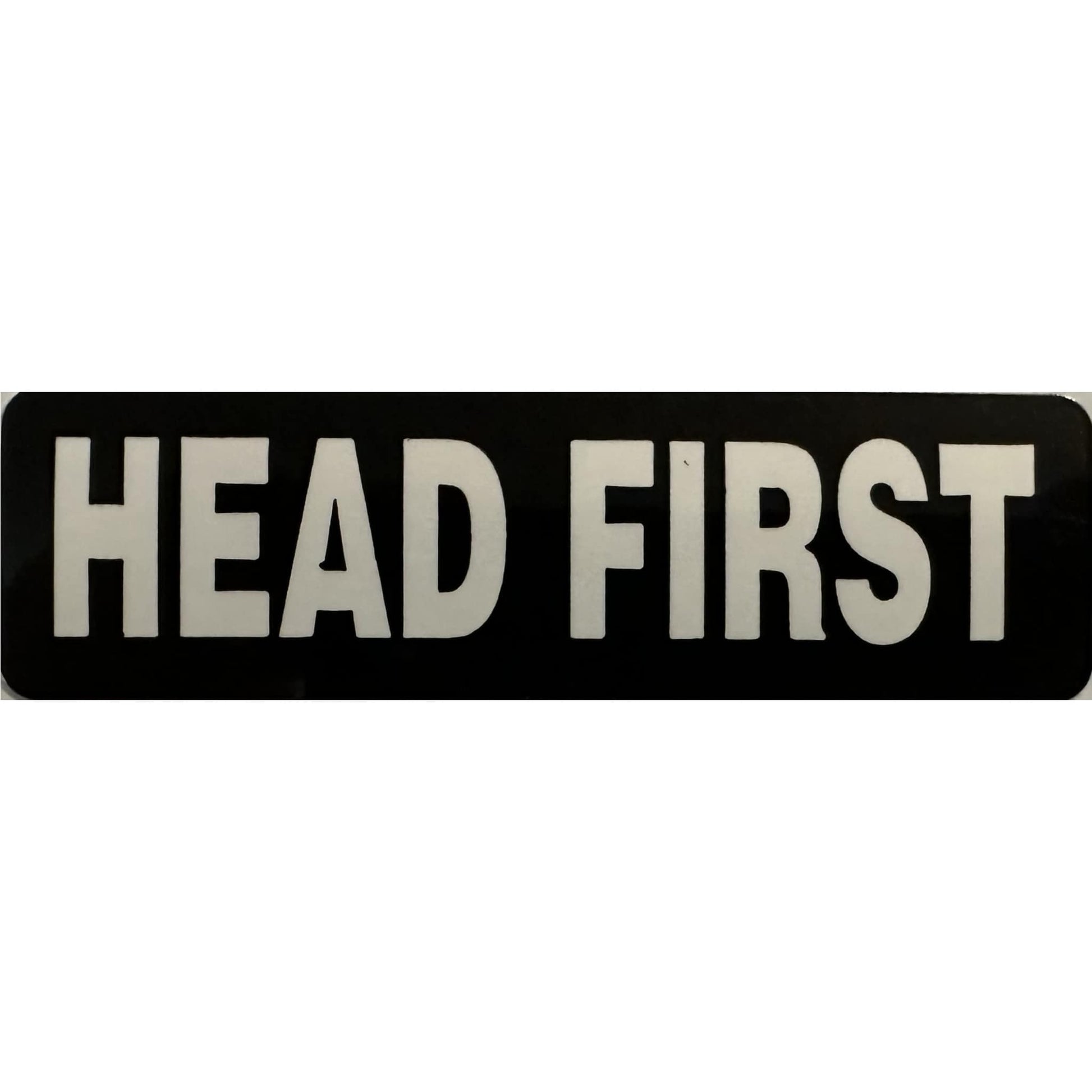 Head first vinyl motorcycle helmet stickers - biker decal