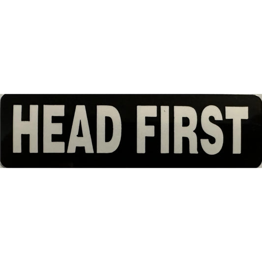 Head first vinyl motorcycle helmet stickers - biker decal