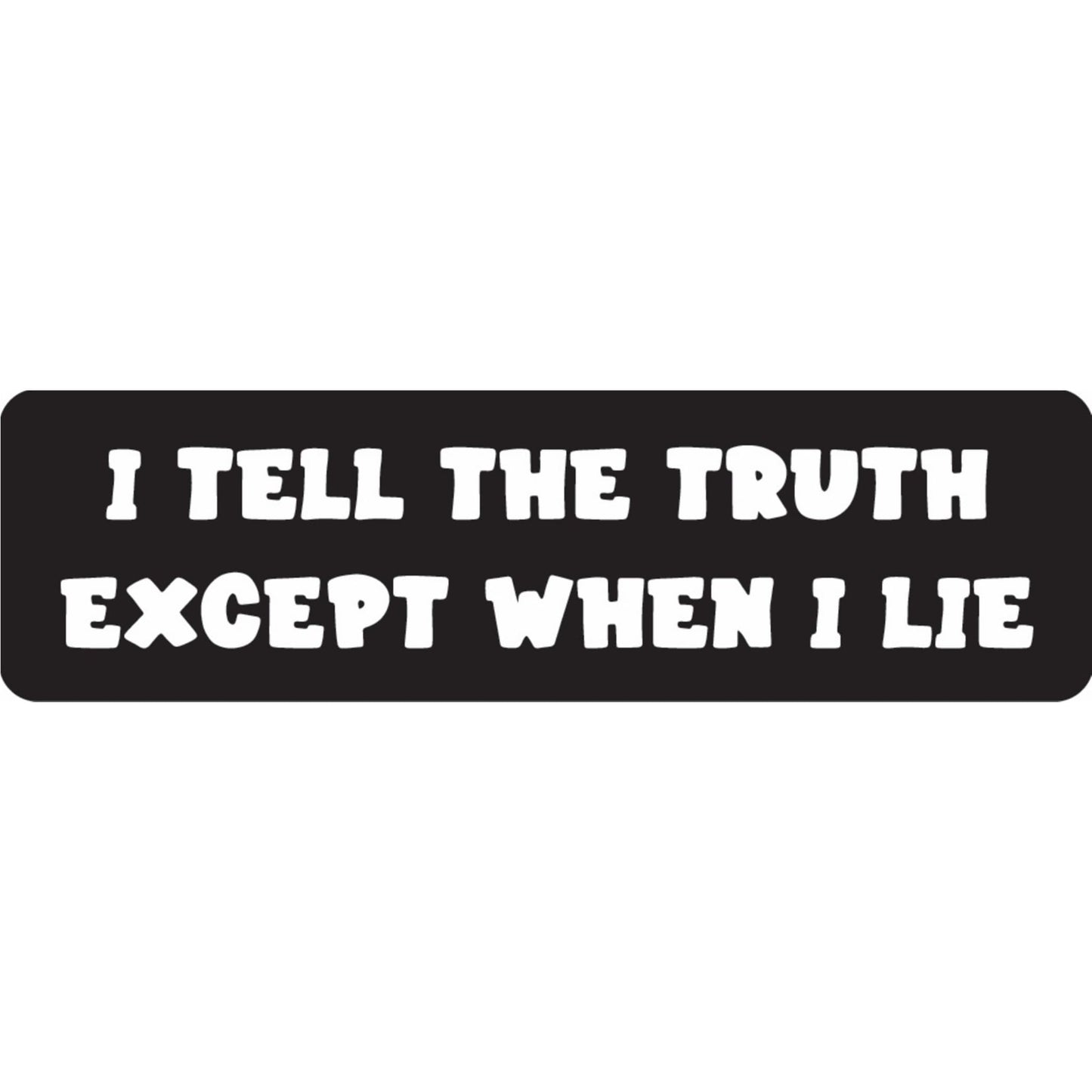 I tell the truth except when I lie vinyl motorcycle helmet sticker - funny biker decal